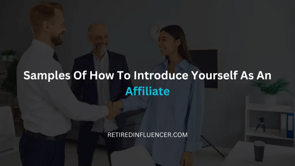 examples of how to introduce yourself in affiliate marketing
