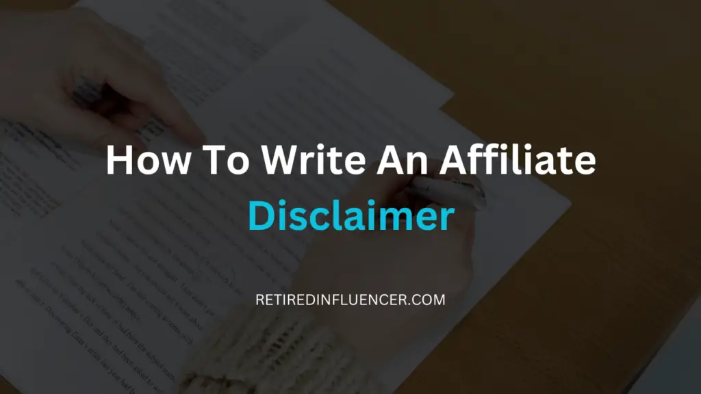 how to write affiliate disclaimer