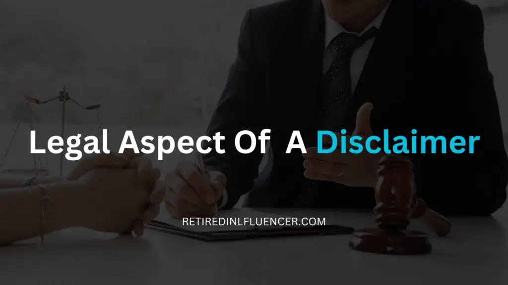 legal aspect of disclaimer