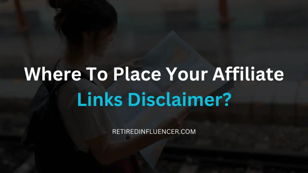 where to put affiliate links disclaimer