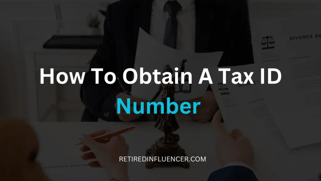 how to get a tax id number for your affiliate business
