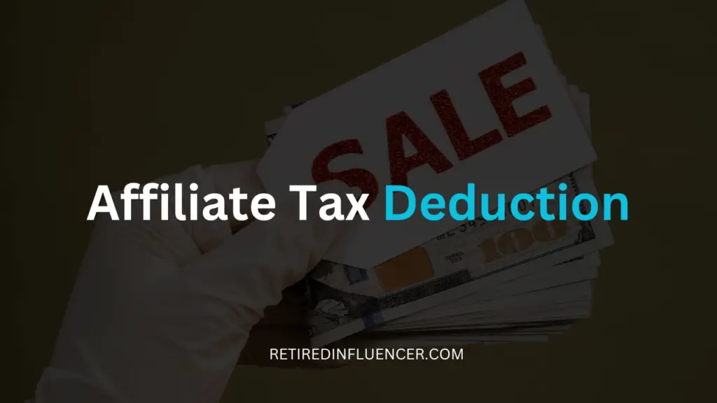 affiliate marketing tax deduction